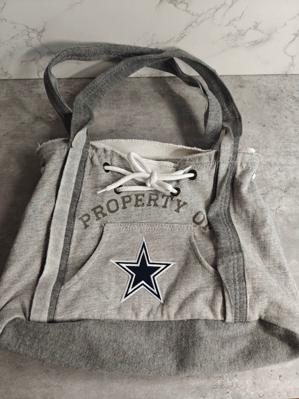 NFL Dallas Cowboys Little Earth Productions Purse Bag Gray Cloth Snap Fan Merch